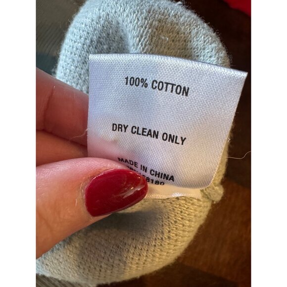 Honor The Gift Sweater Women XS Blue Gray Knit Monogram Short Sleeve Polo Preppy - Picture 12 of 12